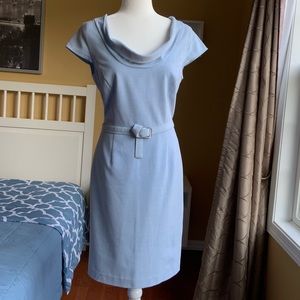 Women’s Cap Sleeves Baby Blue Dress